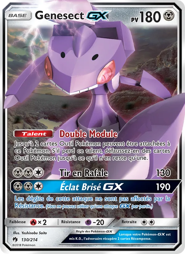 Carte Genesect GX 130/214 – Tonnerre Perdu