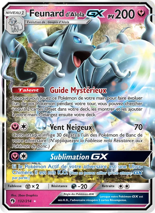Carte Feunard d’Alola GX 132/214 – Tonnerre Perdu