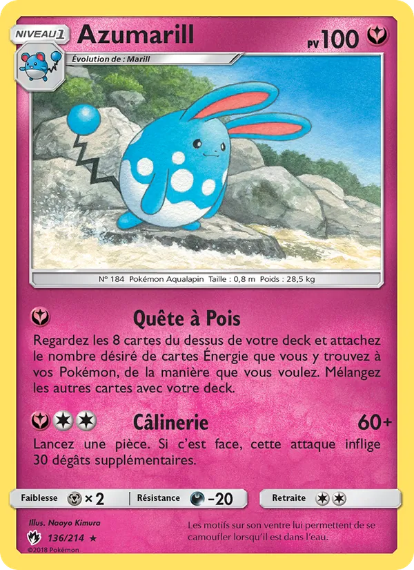 Carte Azumarill 136/214 – Tonnerre Perdu