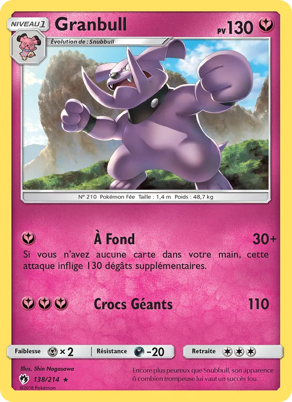Carte Granbull 138/214 – Tonnerre Perdu