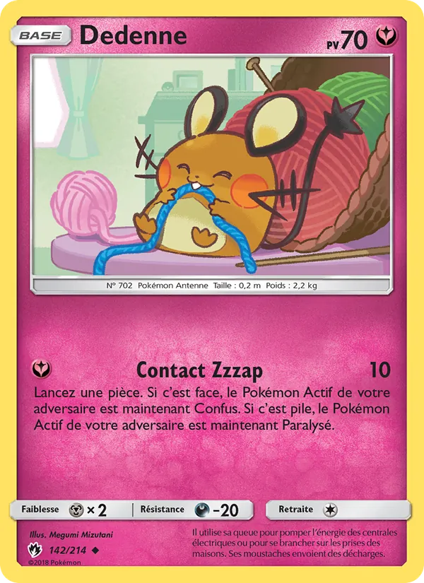 Carte Dedenne 142/214 – Tonnerre Perdu