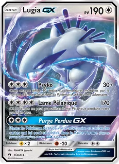 Carte Lugia GX 159/214 – Tonnerre Perdu