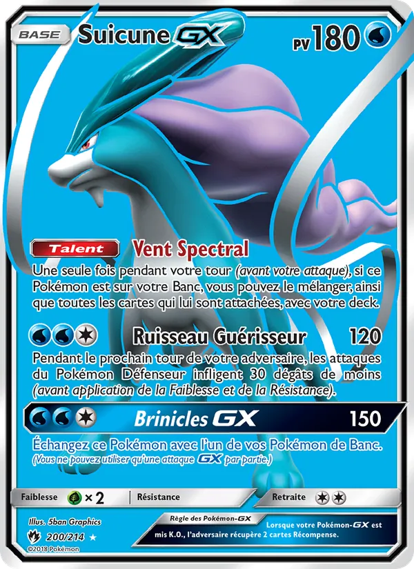 Carte Suicune GX 200/214 – Tonnerre Perdu