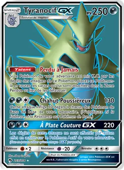 Carte Tyranocif GX 203/214 – Tonnerre Perdu