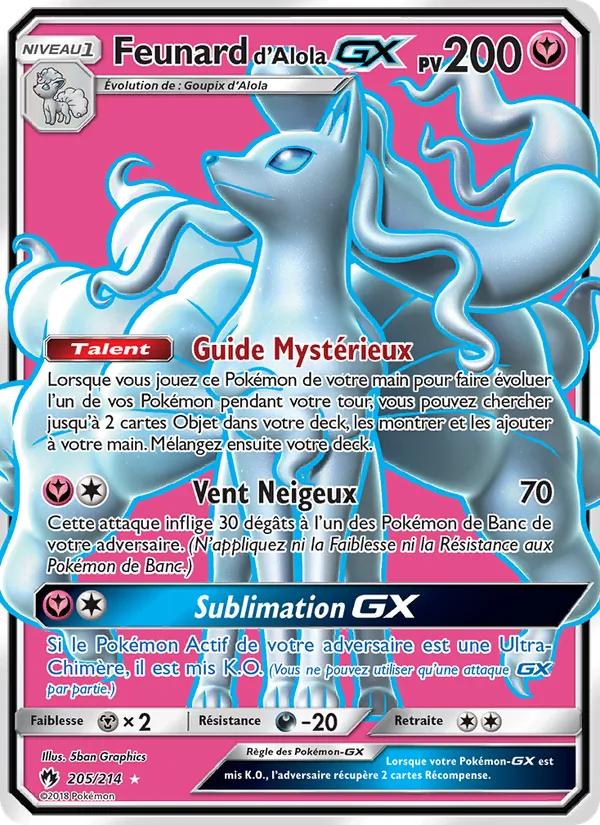 Carte Feunard d’Alola GX 205/214 – Tonnerre Perdu