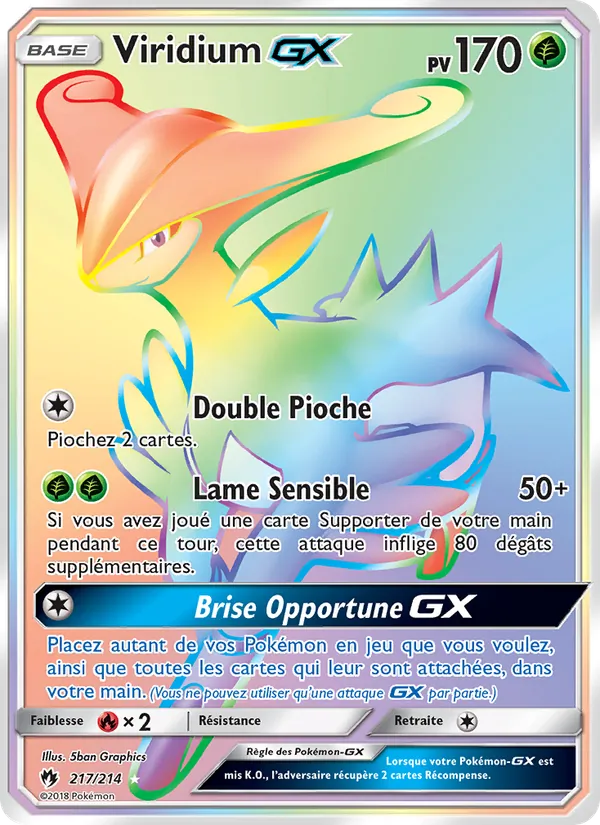 Carte Viridium GX 217/214 – Tonnerre Perdu