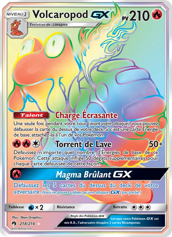 Carte Volcaropod GX 218/214 – Tonnerre Perdu