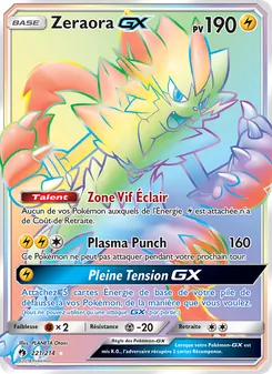 Carte Zeraora GX 221/214 – Tonnerre Perdu