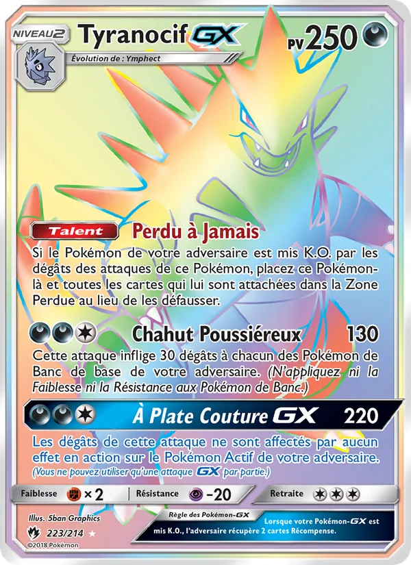 Carte Tyranocif GX 223/214 – Tonnerre Perdu