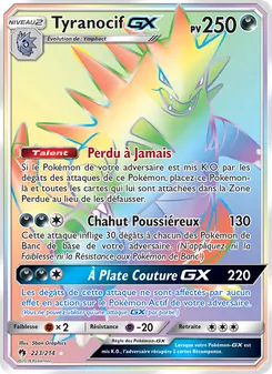 Carte Tyranocif GX 223/214 – Tonnerre Perdu
