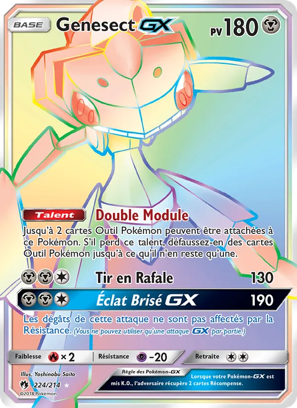 Carte Genesect GX 224/214 – Tonnerre Perdu