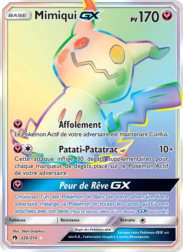 Carte Mimiqui GX 226/214 – Tonnerre Perdu