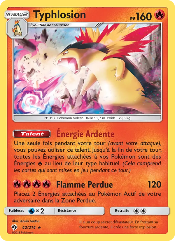 Carte Typhlosion 42/214 – Tonnerre Perdu