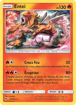 Carte Entei 47/214 – Tonnerre Perdu