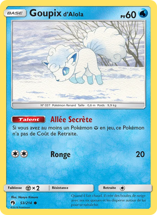 Carte Goupix d’Alola 53/214 – Tonnerre Perdu