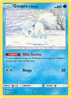 Carte Goupix d’Alola 53/214 – Tonnerre Perdu