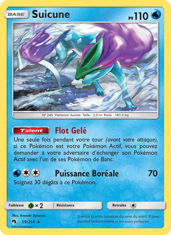 Carte Suicune 59/214 – Tonnerre Perdu