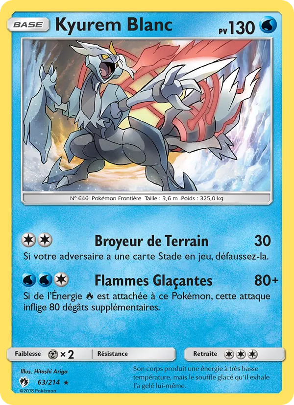 Carte Kyurem Blanc 63/214 – Tonnerre Perdu