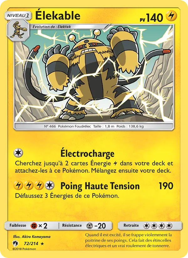 Carte Élekable 72/214 – Tonnerre Perdu
