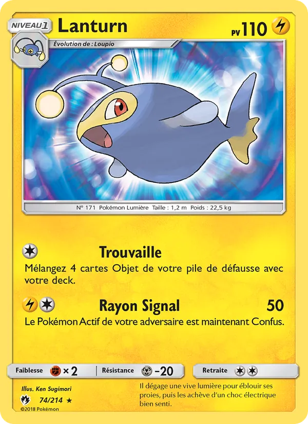Carte Lanturn 74/214 – Tonnerre Perdu