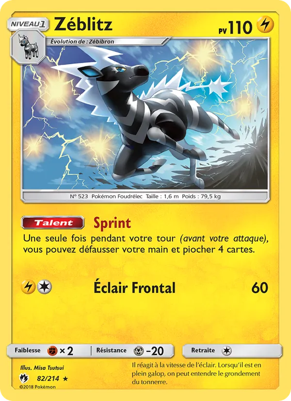 Carte Zéblitz 82/214 – Tonnerre Perdu