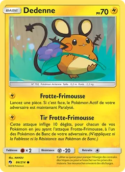Carte Dedenne 84/214 – Tonnerre Perdu