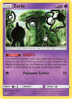 Carte Zarbi 90/214 – Tonnerre Perdu