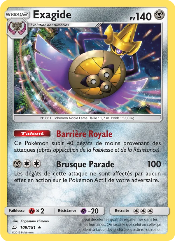 Carte Exagide 109/181 – Duo de Choc