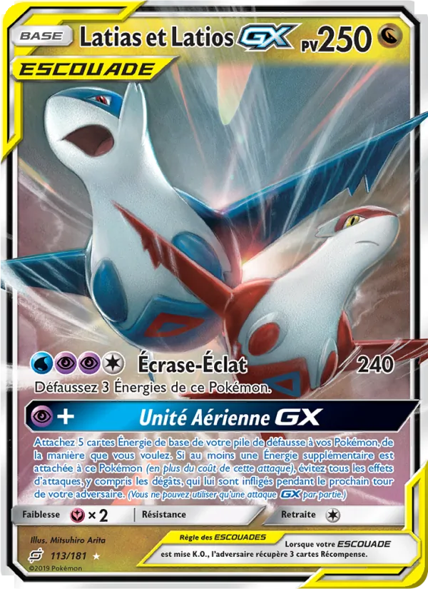 Carte Latias et Latios GX 113/181 – Duo de Choc