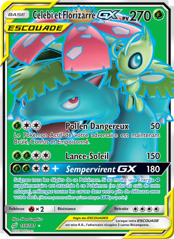 Carte Celebi et Florizarre GX 159/181 – Duo de Choc