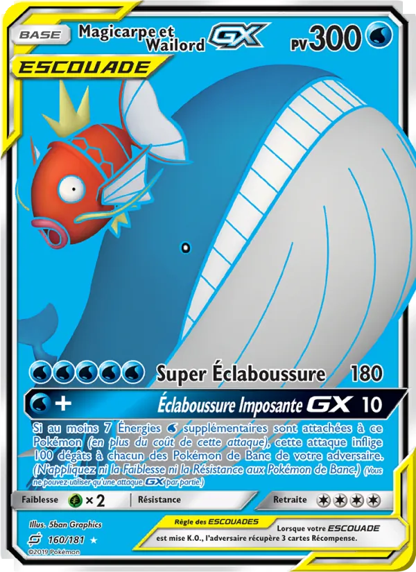 Carte Magicarpe et Wailord GX 160/181 – Duo de Choc