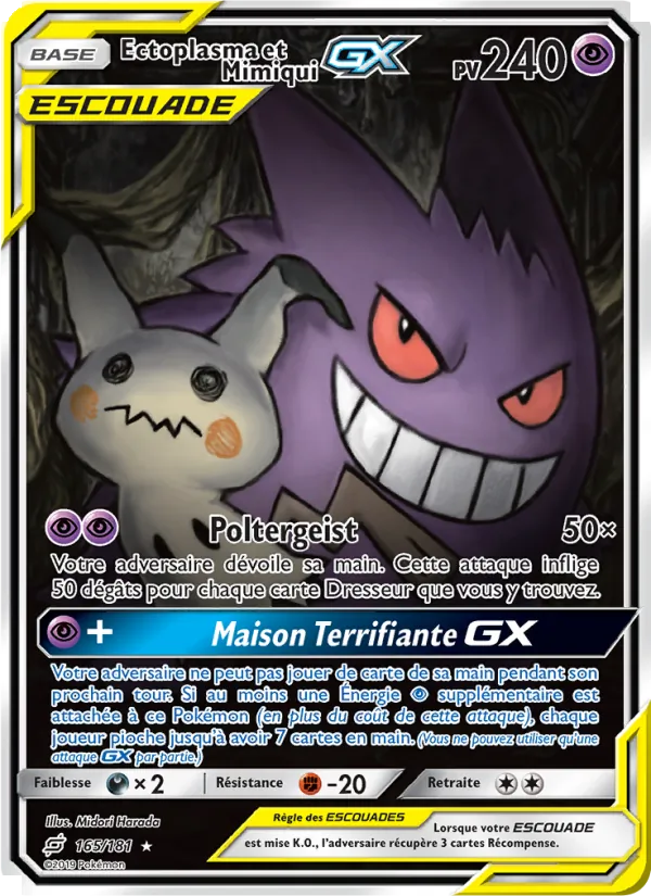 Carte Ectoplasma et Mimiqui GX 165/181 – Duo de Choc
