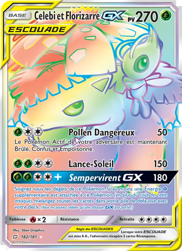 Carte Celebi et Florizarre GX 182/181 – Duo de Choc