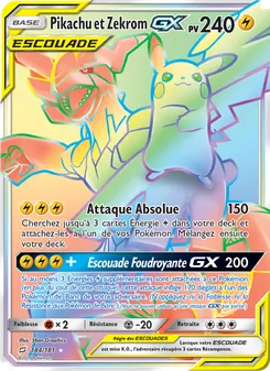 Carte Pikachu et Zekrom GX 184/181 – Duo de Choc