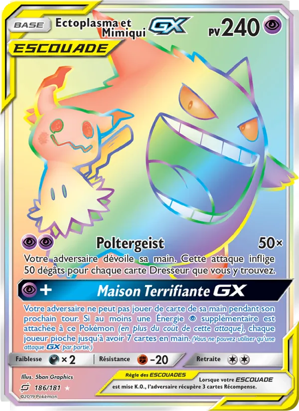 Carte Ectoplasma et Mimiqui GX 186/181 – Duo de Choc