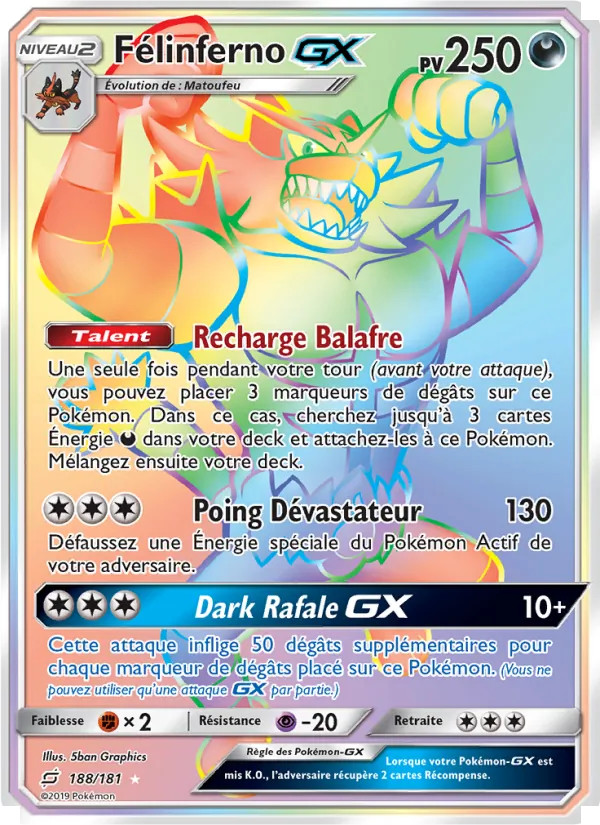 Carte Félinferno GX 188/181 – Duo de Choc