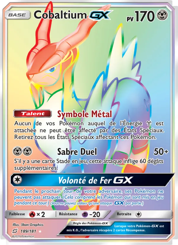 Carte Cobaltium GX 189/181 – Duo de Choc