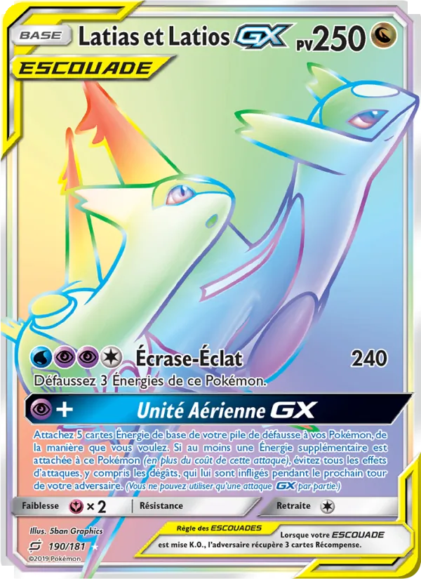 Carte Latias et Latios GX 190/181 – Duo de Choc
