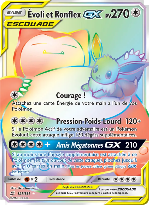 Carte Évoli et Ronflex GX 191/181 – Duo de Choc
