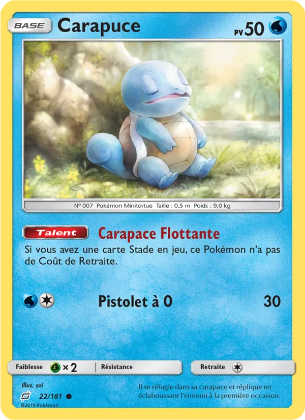 Carte Carapuce 22/181 – Duo de Choc