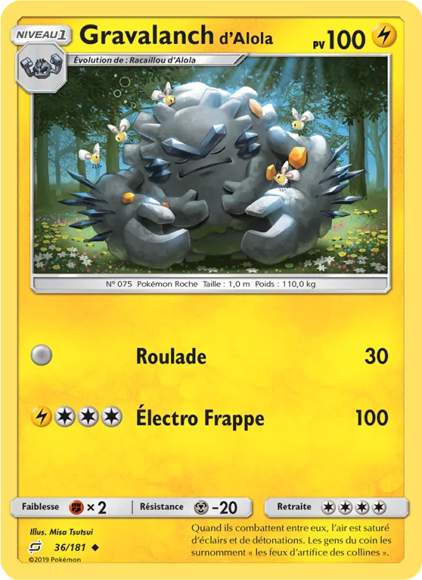 Carte Gravalanch d’Alola 36/181 – Duo de Choc