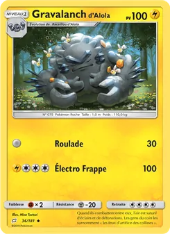 Carte Gravalanch d’Alola 36/181 – Duo de Choc