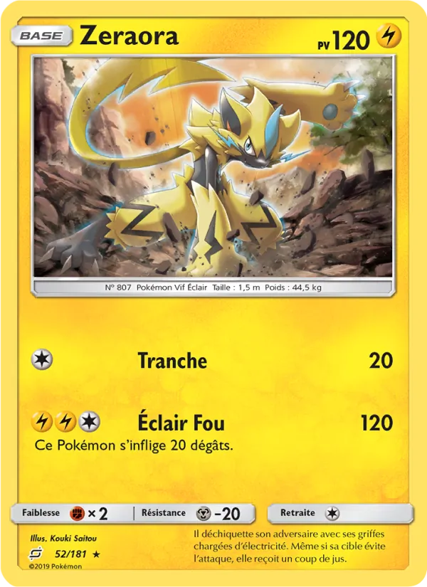 Carte Zeraora 52/181 – Duo de Choc