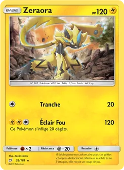 Carte Zeraora 52/181 – Duo de Choc