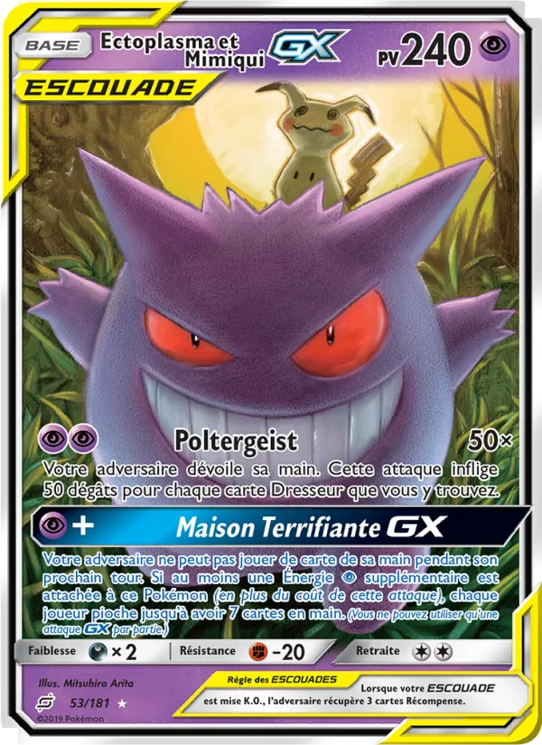 Carte Ectoplasma et Mimiqui GX 53/181 – Duo de Choc