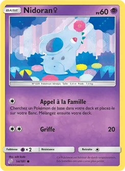Carte Nidoran♀ 54/181 – Duo de Choc