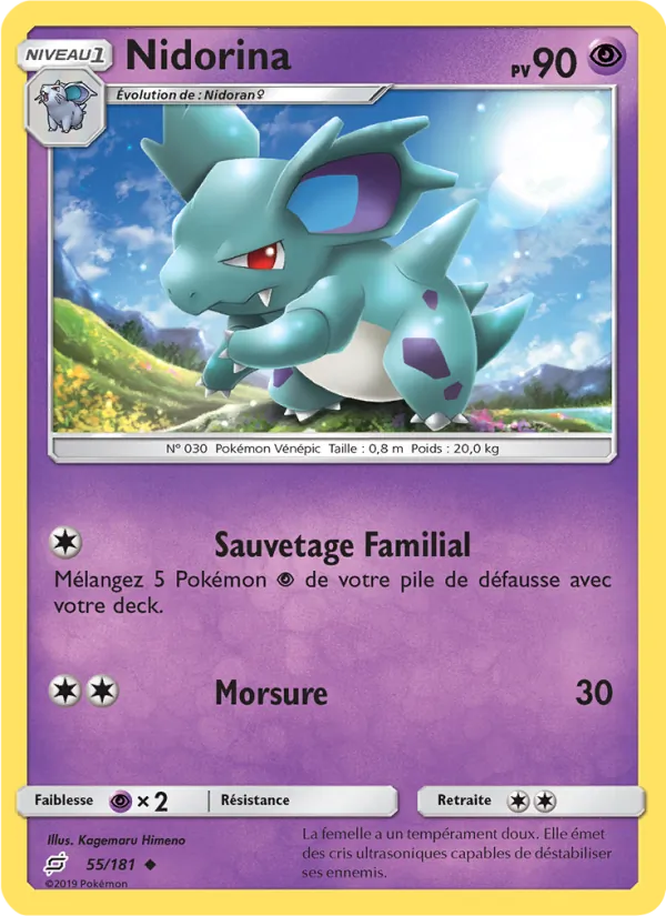 Carte Nidorina 55/181 – Duo de Choc