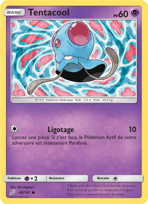 Carte Tentacool 60/181 – Duo de Choc