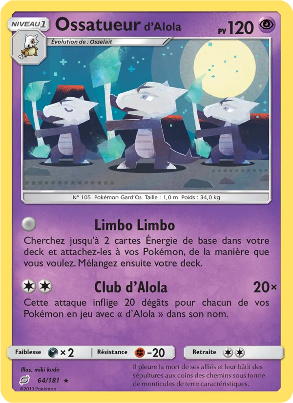 Carte Ossatueur d’Alola 64/181 – Duo de Choc