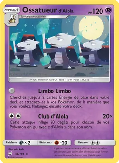 Carte Ossatueur d’Alola 64/181 – Duo de Choc